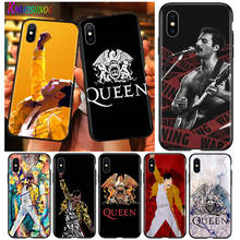 Яркий черный чехол Freddie Mercury Queen для iPhone 2020 11 Pro XS Max XR X 8 7 6 6S Plus 5, чехол для телефона 2022 - купить недорого