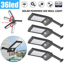 1/4pcs 36LED Solar Power Motion Sensor Wall Lamp Waterproof Garden Security Light Street Light for Garden Decoration 2024 - buy cheap