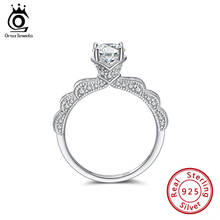 Orsa jewels, anéis de casamento de prata esterlina 925, anéis para mulheres, design original, vestido de noiva, forma brilhante, anéis cz srprendedor 2024 - compre barato