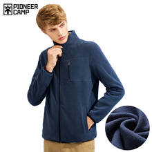 Pioneer camping jaqueta masculina, de lã quente, de marca, casual, sólida, grossa, de inverno ajk702388 2024 - compre barato