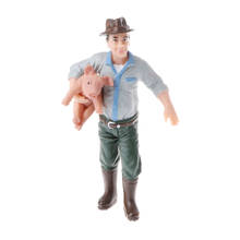 Simulation People Model Action Figures Kids Educational Toy Gift - Farmer Holding Pig 2024 - buy cheap