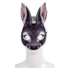 Halloween Rabbit Mask Unisex Half Face Creative Simulated Easter Carnival Masquerade Cosplay Party Accessories EVA Animals Mask 2024 - buy cheap
