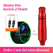 Professional Rotary Pen Tattoo Kit Machine With Aurora-2 Power Supply Free Gift 10pcs Needles Set 2024 - buy cheap