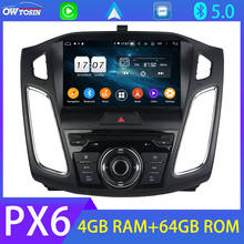 PX6 4G+64G 4G SIM Auto Stereo Android 10.0 Car DVD Multimedia Player For Ford Focus 3 mk3 2015-2018 GPS Radio Carplay Parrot BT 2024 - buy cheap