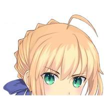 Pegatinas de Anime de la chica FATE SABER PEEKING para coche, calcomanía de estilo de coche, gráficos de personalidad, calcomanía para portátil 2024 - compra barato