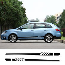 2PCS Car Door Side Stripes Stickers For Seat Leon MK3 MK2 Ibiza 6J 6L FR Ateca Arona Tuning Auto Accessories Vinyl Film Decals 2024 - buy cheap