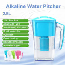 Purificador de agua Mineral sin BPA, jarra de filtro de agua alcalina con pH 9, 2.5L, Brita Sytle, uso diario 2024 - compra barato