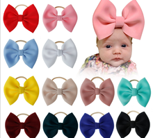 36pc/lot 2020 new 5" Space Cotton Puff Bow Nylon Headband,Fabric Bows Hair Bands DIY Girls Hair Accessories Headband 2024 - buy cheap