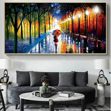 Abstract City Street Landscape Oil Painting on Canvas Wall Art Posters Prints Wall Pictures for Living Room Home Wall Cuadros 2024 - buy cheap