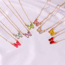 Fashion Personality Jewelry Multicolor Fantasy Crystal Butterfly Necklace For Women Luxury Namour Charm Gift All Seasons 2024 - buy cheap