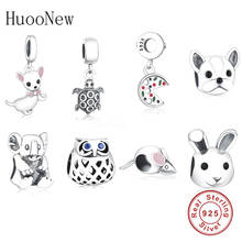 925 Sterling Silver Animal Cute Pet Chihuahua Dog Pendant Charm Fits Original Charm Bracelet Jewelry Making Gifts Accessories 2024 - buy cheap