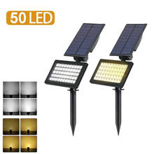 Dreamburgh Solar Spotlights Outdoor 50 LED Landscape Wall Light Waterproof Warm White Solar Lights for Home Garden Lawn Light 2024 - buy cheap