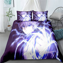 Juego de ropa de cama con estampado 3D de cazador de Anime, fundas de edredón, fundas de almohada, edredón, ropa de cama 2024 - compra barato