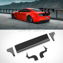 Aerofólio traseiro para carro, de fibra de carbono, estilo cauda, spoiler, asa, bota, moldagem para ford mustang 2015, 2016, 2017, 2018, 2019 2024 - compre barato