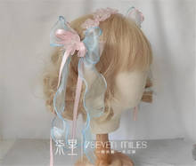 Mori Girl  Lolita Flower Hairpin Kawaii Princess Lace Bow Ribbon KC Headwear Hair Accessories D237 2024 - buy cheap
