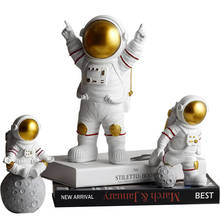 Figura de acción de astronauta, escultura, estatua de astronauta, decoración de fiesta, juguetes de astronauta, regalo de decoración temática del espacio exterior 2024 - compra barato