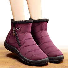 Women Boots 2019 Winter Shoes Woman Snow Boots With Plush Inside Botas Mujer Waterproof Plus Size 43 Winter Boots Female Booties 2024 - buy cheap