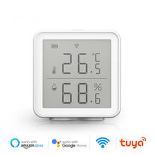Датчик температуры и влажности Tuya, Wi-Fi, с ЖК-дисплеем, совместим с Home Assistant, Alexa и Smart Life 2024 - купить недорого