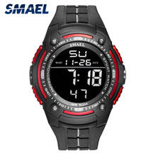 Digital Watches SMAEL Top Brand Luxury Clock 50M Waterproof Watch Led Light Stopwatch reloj hombre 1377 Black Wristwatches Men 2024 - buy cheap
