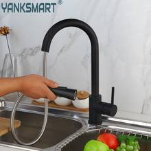 Kitchen Sink Faucet 180 Rotate Pull Out Torneira Black Painting Brass Faucets Deck Mounted Hot & Cold Mixer Faucets 2024 - buy cheap