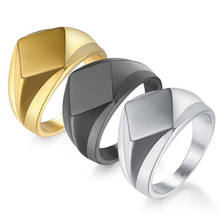 Trendy Personalized Jewelry Titanium Steel Men's Ring New Vintage Stainless Steel Ring Prismatic Ring 2024 - buy cheap