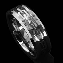 Мужские классические кольца-цепочки из нержавеющей стали, 8 мм 2024 - купить недорого