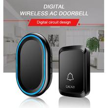 Home Wireless Doorbell Waterproof Smart AC Doorbell LED Flash 300M 20-80dB US EU UK Plug Home Safety Wireless Digital Door Bell 2024 - buy cheap