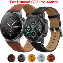 22mm GT2 Leather Strap For Samsung Galaxy Watch 46mm 3 45 Smart WatchBand Correa Huawei Watch GT 2/Pro 46mm HONOR Magic Bracelet 2024 - buy cheap
