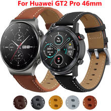 Correa de cuero para Samsung Galaxy Watch, banda de reloj inteligente de 22mm, GT2, 46mm, 3, 45, Huawei Watch GT 2/Pro, HONOR Magic 2024 - compra barato