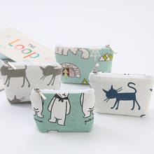 20pc/lot New animal life canvas mini Purse /fashion coin storage pencil bag / hand take wallet / key /headset bag/pouch 2024 - buy cheap