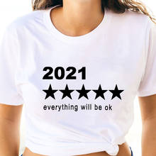 2021 женская футболка с принтом из 100% хлопка, летние пуловеры унисекс с круглым вырезом, топы с коротким рукавом, новогодние футболки 2024 - купить недорого