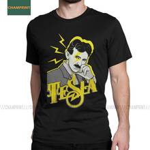 Nikola Tesla-camisetas de algodón para hombre, camisa de manga corta con estampado de Inventor, ingeniero de física y ciencia eléctrica, originales 2024 - compra barato