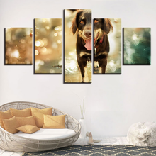 5 Panel Animal Dog Printed Pictures Painting Wall Art Modular Poster Canvas Living Room Framework HD Modern Home Decoration 2024 - buy cheap