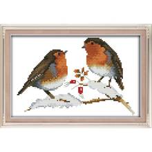 Joy Sunday Little Birds Cross Stitch Kits Animal Pattern Printed Fabric 11&14CT DMC Cross Stitch Kit DIY Handmade Embroidery Kit 2024 - buy cheap