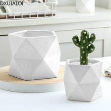 Decoração de vaso floral branco puro, moderno, minimalista, cerâmica, artesanato, decoração para casa, chaozhou, vaso de cerâmica dxaloi 2024 - compre barato