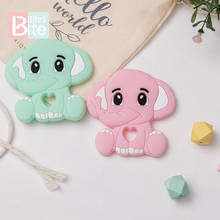 5pc Silicone Elephant Bead Pendant Baby Teether Food Grade Silicone Tiny Rod Rodent Nursing Pacifier Chain Pendant Baby Products 2024 - buy cheap