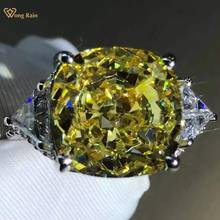 Wong Rain роскошное 100% 925 пробы Серебряное 6 карат D созданное Moissanite коктейльное кольцо для женщин Индивидуальные Кольца Ювелирные изделия Подарки 2024 - купить недорого