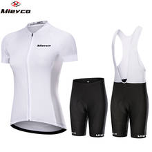Mieyco conjunto de camisa de ciclismo feminina, roupas de ciclismo para mulheres, macacão de bicicleta de corrida com almofada térmica, traje de blusa feminino com shorts 2024 - compre barato