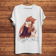 Camiseta anime engraçada japonesa acgn, camiseta masculina, branca, casual, manga curta, unissex 2024 - compre barato