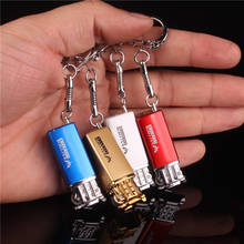 Mini Compact Keychain Lighter Jet Flint Lighter Butane Gas Inflated U Disk Free Fire Gasoline Lighter Metal Funny Toys No Gas 2024 - buy cheap