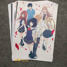 Póster de deseos de la película de Anime para sala de estar, carteles de película A3 para regalos, Yasuraoka, Hanabi, Ebato, Sanae, Noriko, 8 unids/set por Set 2024 - compra barato