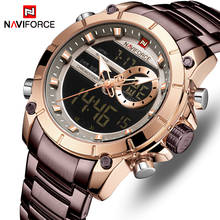 Naviforce quente masculino relógios moda casual bussiness relógio de quartzo masculino cronógrafo militar aço inoxidável relógio de pulso reloj hombre 2024 - compre barato