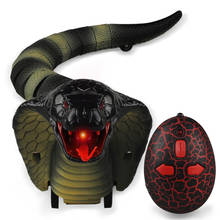 [Funny] Trick toys Remote control animal LED light IR RC Snake King cobra  electronic pet robot model scary Prank toy joke toy 2024 - buy cheap