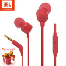 JBL-auriculares intrauditivos T110 con cable, cascos originales estéreo de graves profundos, deportivos, con micrófono, compatible con Xiaomi y Huawei, nuevos 2024 - compra barato