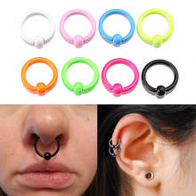8Pc Unisex Stainless Steel Body Piercing Jewelry Nose Ring Nose Lip Hoop Cartilage Tragus Helix Ear Piercing Surgical Steel Ring 2024 - buy cheap