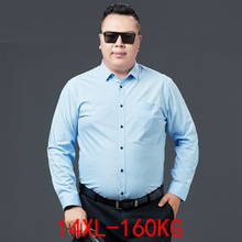 Camisa de manga larga para hombre, ropa Formal de oficina, de negocios, talla grande 12xl, 8XL, 10XL, 7XL, 9XL, 11XL 2024 - compra barato