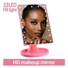 Makeup Vanity Mirror With LED Light Adjustable Table Dressing Mirrors Touch Dimmer 180 Degree Rotation Beauty Tool Makeup Mirror 2024 - buy cheap