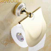 Free Shipping Wall Mounted Toilet Paper Holder Bathroom Stainless Steel Roll Paper Holders With Cover Gold Bathroom hardware 2024 - buy cheap