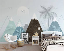 Beibehang-papel tapiz personalizado geométrico, triangular, plantas tropicales, sala de estar, dormitorio, fondo, decoración de pared, mural, papel tapiz 3d 2024 - compra barato