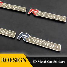 Car 3D metal RDESIGN T5 T6 Emblems Badge grill AWD stickers car styling for Volvo XC90 S60 CX60 S80 V40 S40 XC70 V60 XC40 V90 2024 - buy cheap